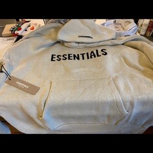 Fear of God Men’s Essentials Knit Moss Hoodie Size XL